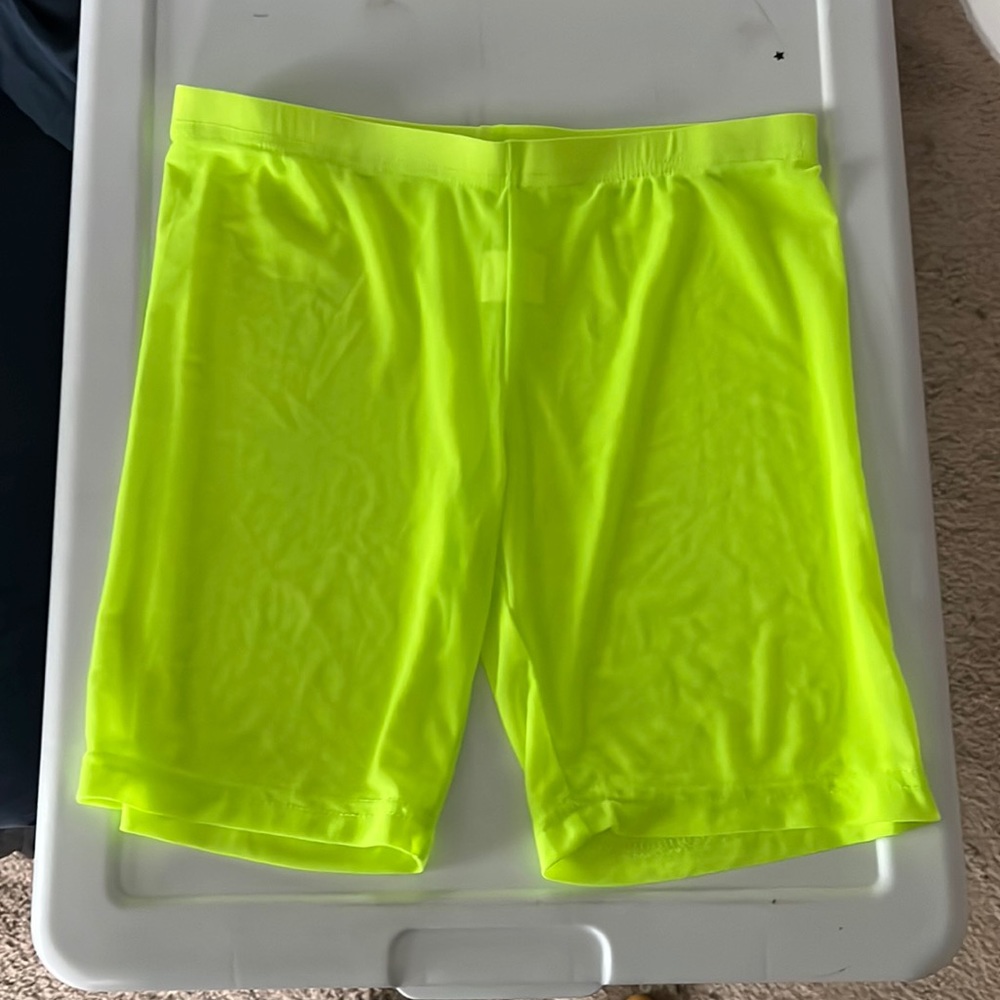 Brand new biker shorts from Bglittz - neon yellow💫 size M/L